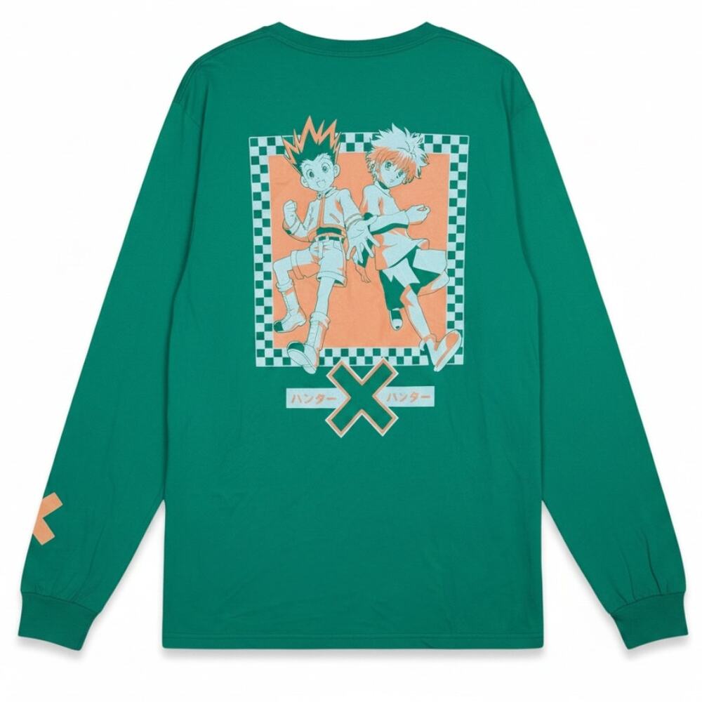 Hunter x Hunter Box Lunch Men's Large Anime Manga T-Shirt Long Sleeve Green